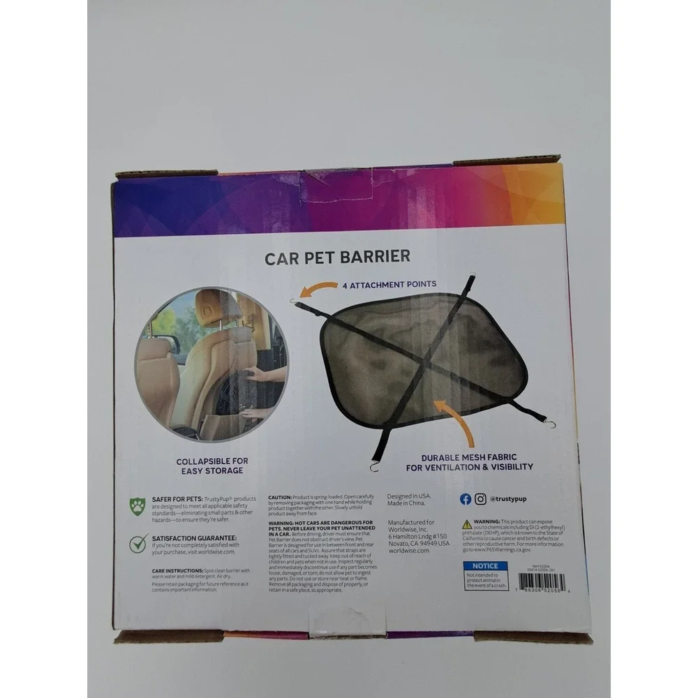 NEW*Trusty Pup Car Pet Barrier- Free‎ Shipping